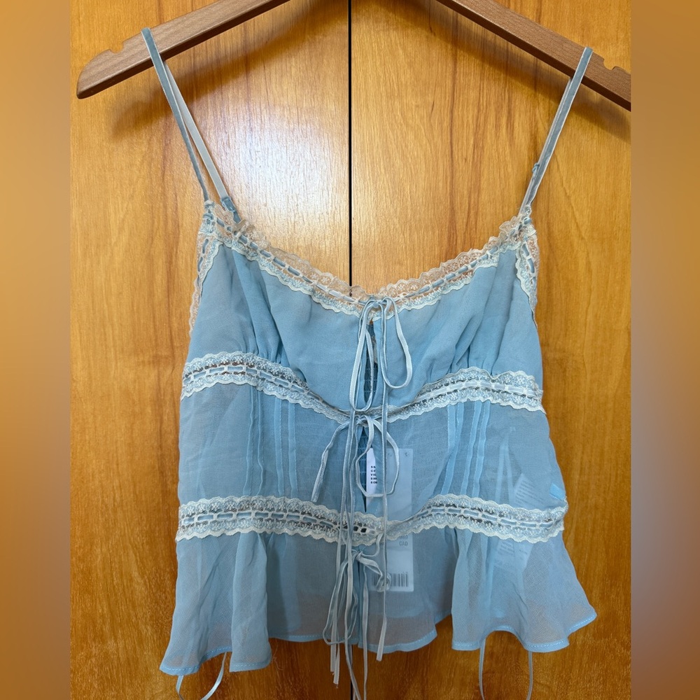 Kimchi Blue Ivy Lace Tie Front Cami NWT